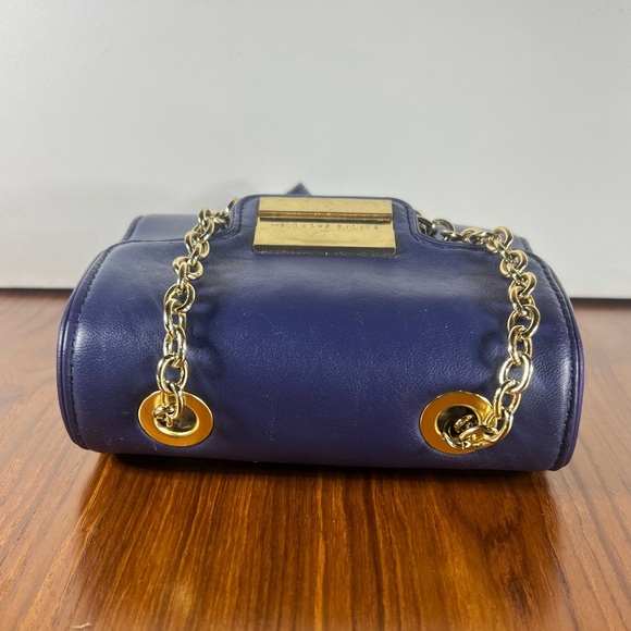 Zac Posen Z Spoke Mini Leather Crossbody Bag Purple Good Condition - Picture 5 of 11